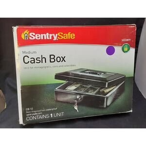 Sentry Safe medium size Cash Box Great for Yard sales & Swap meets model CB-12